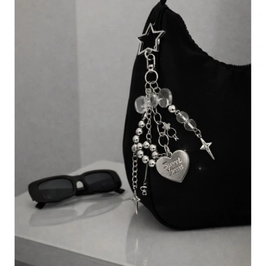 Móc Khóa Trang Trí Noiry Silver Star Bow - Charm Sao Nơ Bạc Y2K Giá 45.000đ