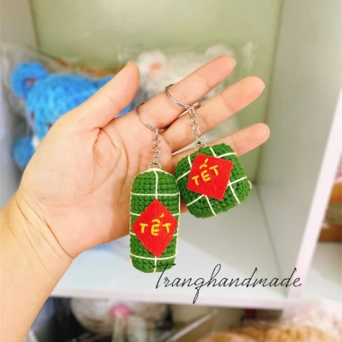Móc khóa túi tiền Thần Tài - Túi tài lộc, thiết kế bánh chưng, bánh tét ngày Tết, giá chỉ 40.000đ (Giá gốc 51.600đ) 7