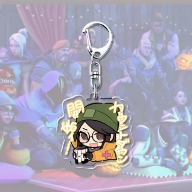 Móc khóa VALORANT Emoji chibi anime acrylic tiện lợi, giảm còn 15.000 VND