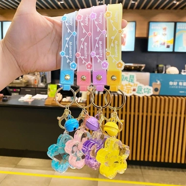 Móc khóa xe máy bông hoa vĩnh cửu cute - Trang trí túi xách thời trang, giảm còn 40.668đ