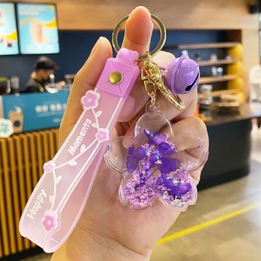 Móc khóa xe máy bông hoa vĩnh cửu cute - Trang trí túi xách thời trang, giảm còn 40.668đ