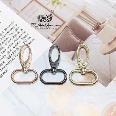 Móc khóa xoay H6.587 - 5 móc càng cua cho túi xách, cặp, vali, giá 28.999₫
