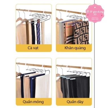 Móc Kim Loại Treo Quần Áo Tiết Kiệm Diện Tích - Đa Năng, Thông Minh, Gấp Gọn 88.449 chỉ 48.999đ