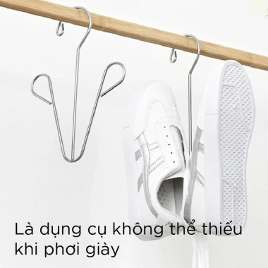 Móc MOONMI treo giày dép inox cứng cáp, thanh ngang gọn chắc bền – Giá chỉ 24.000₫