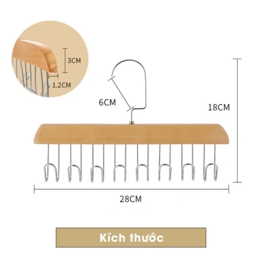 Móc Phơi Đa Năng 8 Nhánh Gỗ Tự Nhiên Tiện Lợi - Giá 29k Freeshop 4