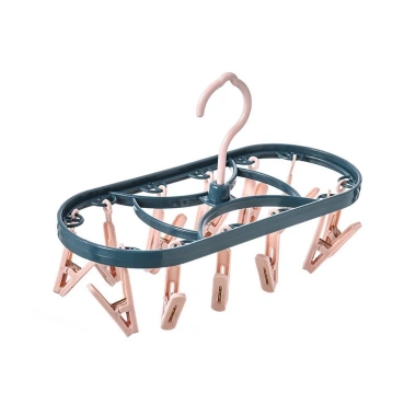 Móc Phơi Đồ Đa Năng 12 Kẹp - Tiện lợi Treo Quần Áo, Tất, Đồ Lót, Giá 22.950 VNĐ