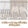 Móc Phơi Quần Áo 20 Kẹp Cao Cấp Xoay 360 Thép Không Gỉ Treo Khăn Mũ Vớ Đồ Lót Thông Minh 4
