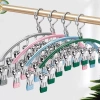 Móc phơi thép không gỉ HH436 - Chống trượt, chống gió, đa năng phơi đồ lót, vớ 2
