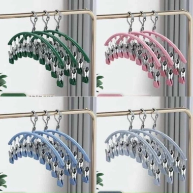 Móc phơi thép không gỉ HH436 - Chống trượt, chống gió, đa năng phơi đồ lót, vớ