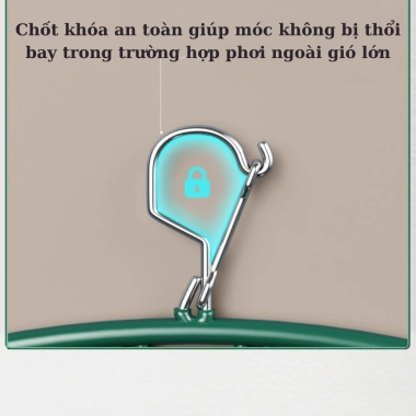 Móc phơi thép không gỉ HH436 - Chống trượt, chống gió, đa năng phơi đồ lót, vớ