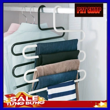Móc quần 5 tầng đa năng tiện dụng - Giá 23.000, chất liệu bền, thiết kế gọn