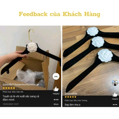 Móc quần áo chụp ảnh nhung sang trọng kèm hoa trà - Giá chỉ 50.000đ 8