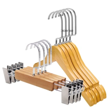 Móc Quần Áo Gỗ Trẻ Em Màu Vàng Sơn PU – Móc Áo & Kẹp Quần Giá 7.000đ