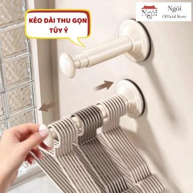 Móc Quần Áo NGÓI HOME GTM01 - Giá Treo Hút Chân Không Bám Chắc, Đa Năng, Tiện Lợi, Giá 65.000₫