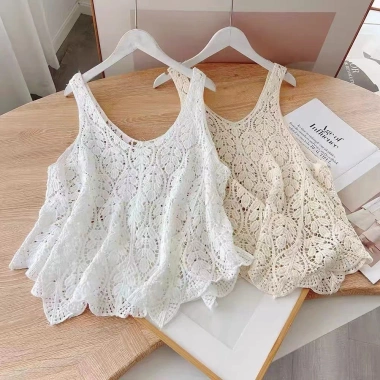 Móc Rỗng Dệt Kim Vest Nữ Mùa Hè Boho Sling Top Áo Không Tay Thoáng Khí Giá 157.680₫