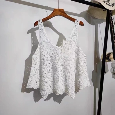 Móc Rỗng Dệt Kim Vest Nữ Mùa Hè Boho Sling Top Áo Không Tay Thoáng Khí Giá 157.680₫