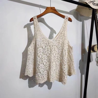 Móc Rỗng Dệt Kim Vest Nữ Mùa Hè Boho Sling Top Áo Không Tay Thoáng Khí Giá 157.680₫