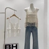 Móc Rỗng Dệt Kim Vest Nữ Mùa Hè Boho Sling Top Áo Không Tay Thoáng Khí Giá 157.680₫ 9