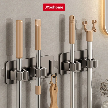 Móc Treo Cây Lau Dán Tường Siêu Chắc KC89 – Đa Năng Giữ Chổi, Treo Đồ