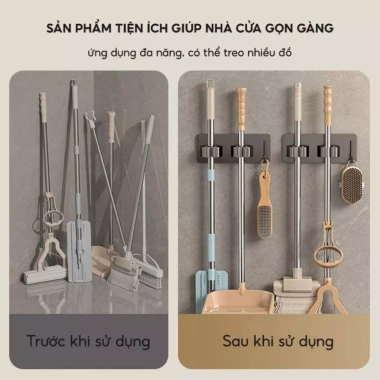 Móc Treo Cây Lau Nhà Dán Tường MOA KC89 - Chổi Đa Năng, Dán Siêu Chắc, Giá 23.000₫ 2