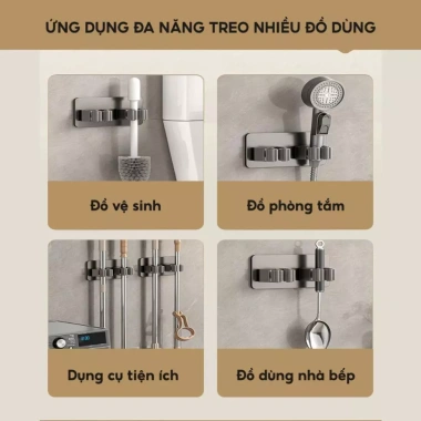 Móc Treo Cây Lau Nhà Dán Tường MOA KC89 - Chổi Đa Năng, Dán Siêu Chắc, Giá 23.000₫ 3