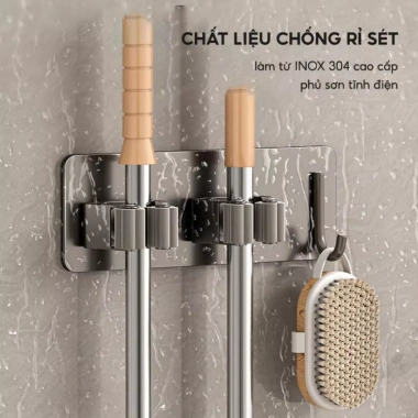 Móc Treo Cây Lau Nhà Dán Tường MOA KC89 - Chổi Đa Năng, Dán Siêu Chắc, Giá 23.000₫ 5