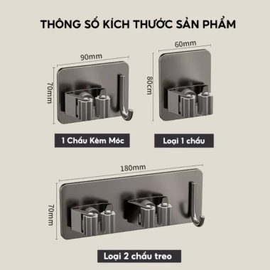 Móc Treo Cây Lau Nhà Dán Tường MOA KC89 - Chổi Đa Năng, Dán Siêu Chắc, Giá 23.000₫ 7