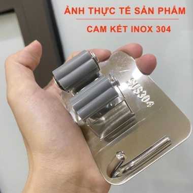 Móc Treo Chổi Dán Tường Siêu Chắc 6-8kg - Giữ Cây Lau An Toàn, Giá 8.000₫
