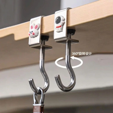 Móc treo đa năng 30kg di động, tháo lắp gắn cạnh bàn, tiết kiệm không gian - 11.250₫ 2