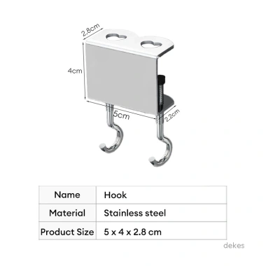 Móc treo đa năng bên hông bàn làm việc - Đựng ba lô, giá để bình nước, chịu lực tốt, 17.170₫
