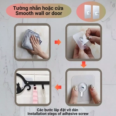 Móc treo đa năng dán tường nghệ thuật sơn tĩnh điện chữ Welcome A20 - Giá chỉ 77.000 VND 8