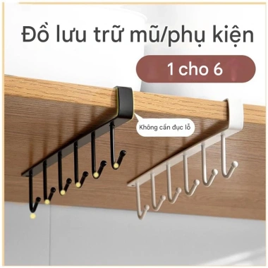 Móc Treo Đa Năng Gắn Cài Kẹp Dưới Tủ Bếp - Kệ Bàn Để Cốc Ly Giá 35k Giảm Giá