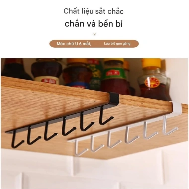Móc Treo Đa Năng Gắn Cài Kẹp Dưới Tủ Bếp - Kệ Bàn Để Cốc Ly Giá 35k Giảm Giá