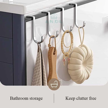 Móc treo đa năng Inox 304 dạng chữ S - Treo áo khoác, gắn cửa tủ, thép không gỉ, chỉ 9.090₫