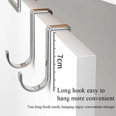 Móc treo đa năng Inox 304 dạng chữ S - Treo áo khoác, gắn cửa tủ, thép không gỉ, chỉ 9.090₫