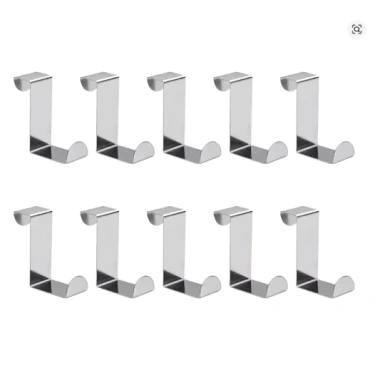Móc treo đa năng Inox 304 hình Z – Thép không gỉ, treo áo khoác, đồ bếp, gắn cửa tủ 8