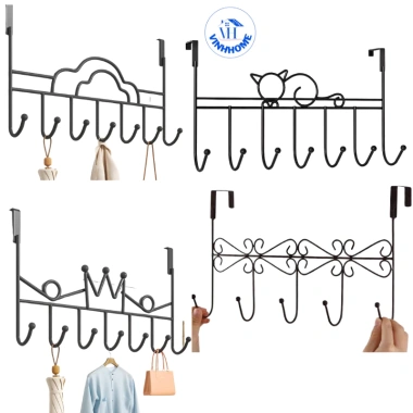 Móc treo đa năng inox 7 móc thép không gỉ sau cửa - Tiện lợi, giá chỉ 29.900