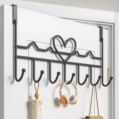 Móc treo đa năng inox 7 móc thép không gỉ sau cửa - Tiện lợi, giá chỉ 29.900