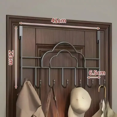 Móc treo đa năng inox 7 móc thép không gỉ sau cửa - Tiện lợi, giá chỉ 29.900