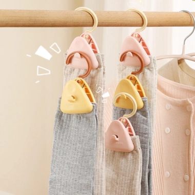 Móc Treo Đa Năng Kẹp Bảo Quản Quần Áo - Sấy, Di Động, Du Lịch, Không Dấu Vết, Giá 37.400₫