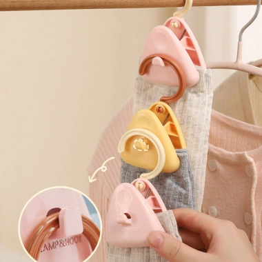 Móc Treo Đa Năng Kẹp Bảo Quản Quần Áo - Sấy, Di Động, Du Lịch, Không Dấu Vết, Giá 37.400₫