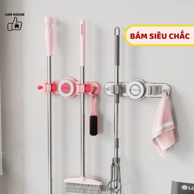 Móc Treo Đa Năng LIKE MTC03 - Kẹp Chổi, Cây Lau, Hút Chân Không, Giá chỉ 75.000đ