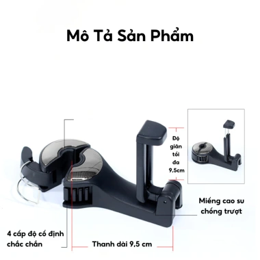 Móc treo đa năng ô tô xoay 360°, treo túi xách và đồ dùng ghế sau tiện lợi - 14.602 VND 7