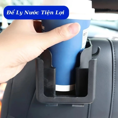 Móc Treo Đa Năng Sau Ghế Ô Tô – Giá Đỡ Cốc & Điện Thoại Nhỏ Gọn, Chỉ 27.300₫ 3
