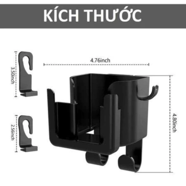 Móc Treo Đa Năng Sau Ghế Ô Tô – Giá Đỡ Cốc & Điện Thoại Nhỏ Gọn, Chỉ 27.300₫ 7