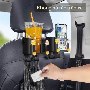 Móc Treo Đa Năng Sau Ghế Ô Tô – Giá Đỡ Cốc & Điện Thoại Nhỏ Gọn, Chỉ 27.300₫ 9