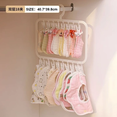 Móc Treo Đa Năng Trẻ Em Gấp Gọn - Lưu Trữ Tủ Quần Áo, Bột Khăn, Sấy Giá Đa Trượt, Chỉ 62.447₫