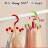 Móc Treo Đa Năng Xoay 360 độ Tiết Kiệm Không Gian Treo Quần Áo 6 Cạnh Tú Xách Đồ Lót Giá 12.500