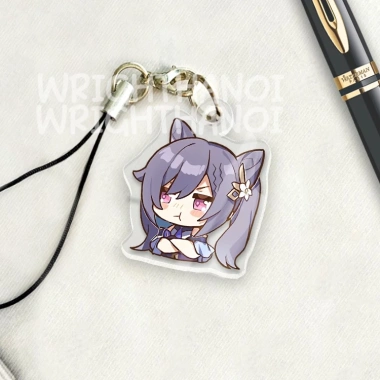 Móc treo điện thoại, dây đeo acrylic Raiden Genshin Impact chibi cute 14.5k 7