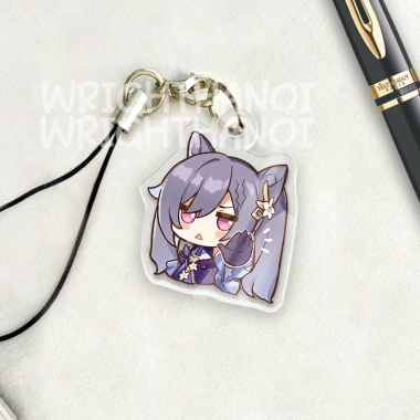 Móc treo điện thoại, dây đeo acrylic Raiden Genshin Impact chibi cute 14.5k 8
